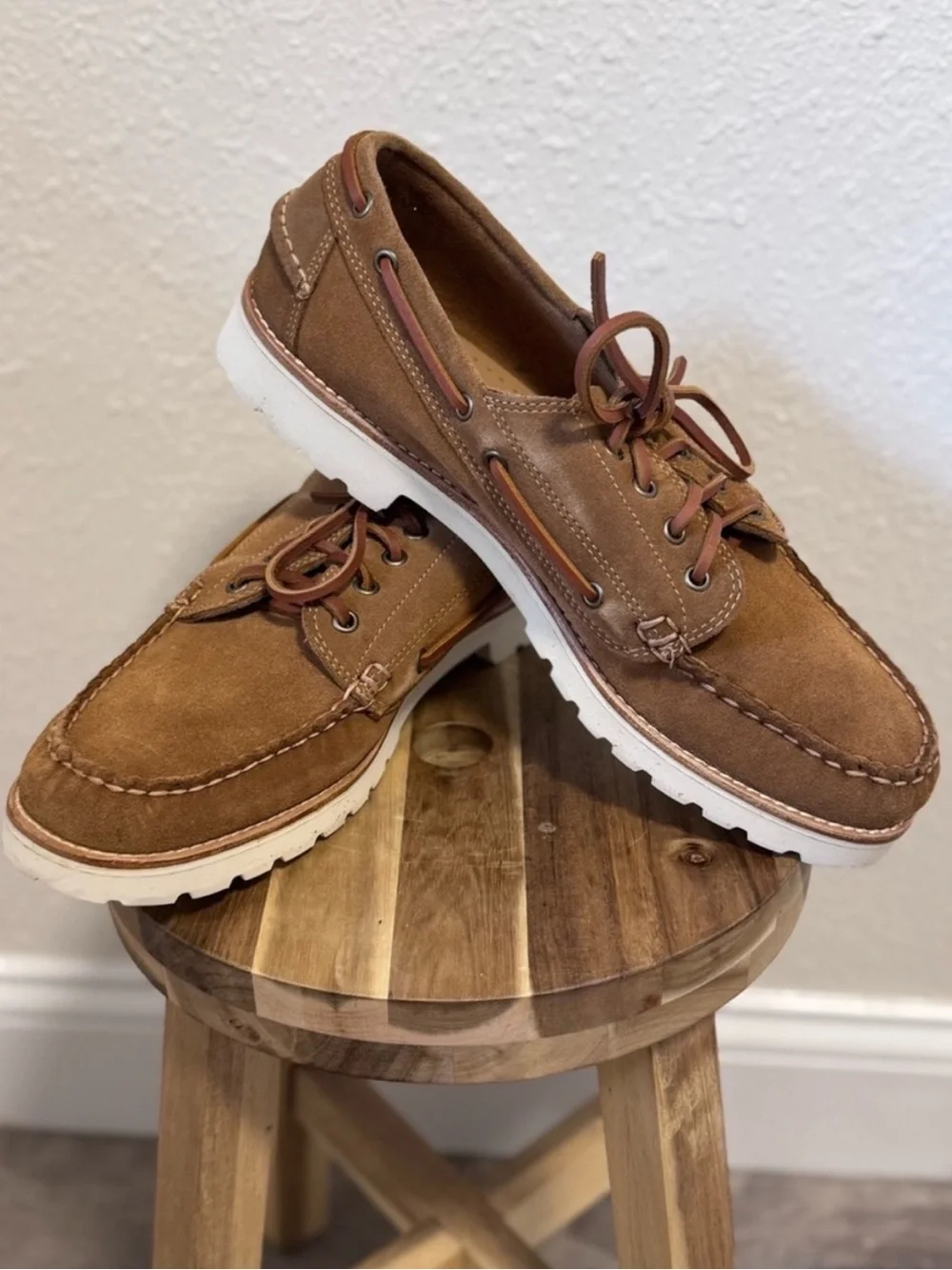G.H. Bass NIB Ranger Camp Moc Suede Brown Shoes Men’s Size UK11 New In Box